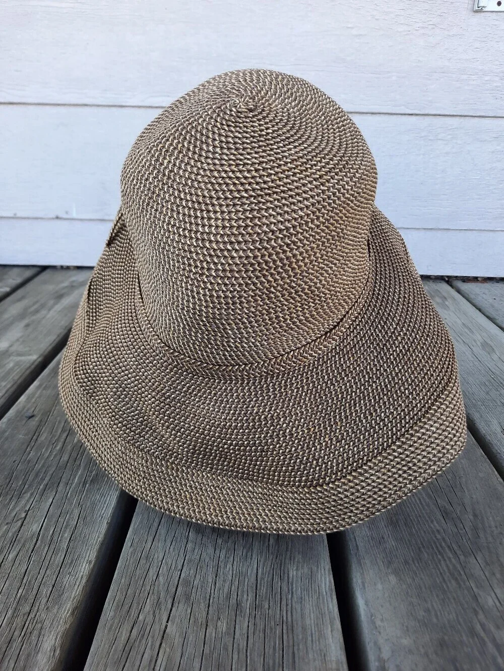 Lumen's Collection Wide Brim Woven Sun Hat Coastal Grandma Floppy Bendable Hat